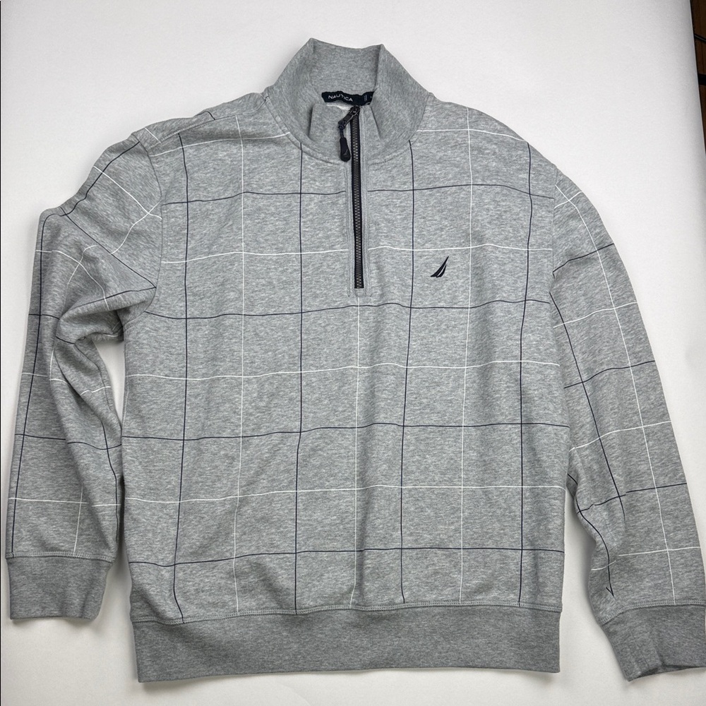 Nautica Men's Gray Zip-Up Sweater Size XL